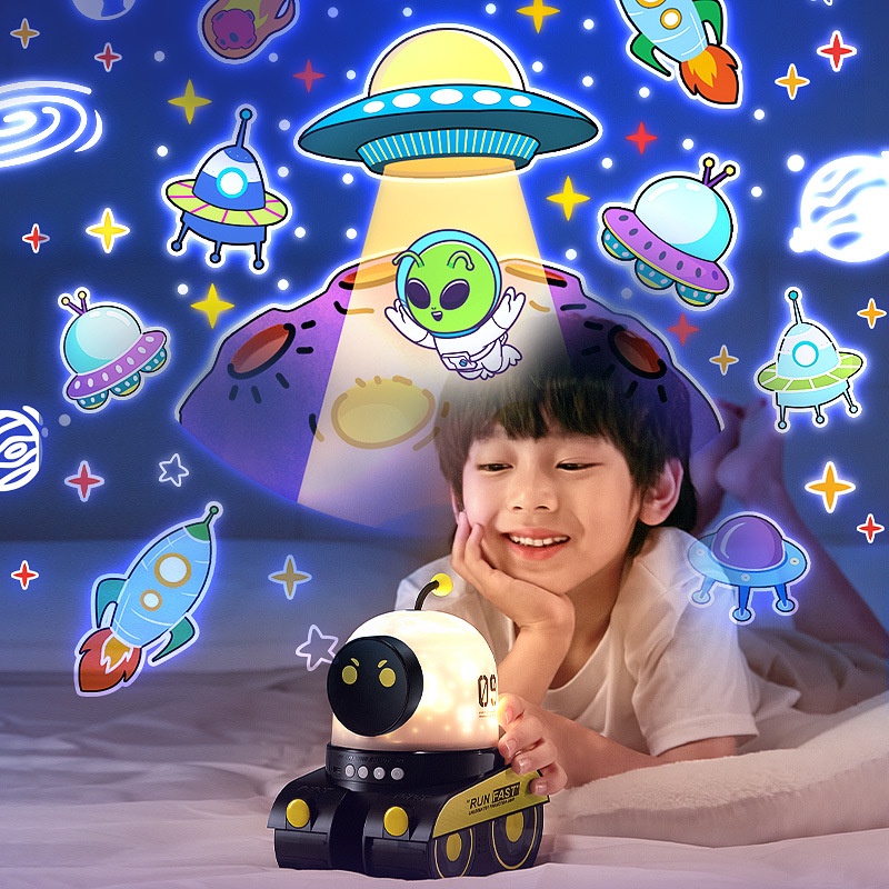 โคมไฟดวงดาว ท้องฟ้าจำลอง ฉายเป็นโปรเจคเตอร์ได้ หุ่นยนต์ Starry Sky Sleeping Night Light