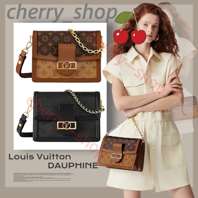 หลุยส์วิตตองแท้ Louis Vuitton DAUPHINE BAG กระเป๋าสะพายข้างผู้หญิง/กระเป๋าร่อซู้ลM45958