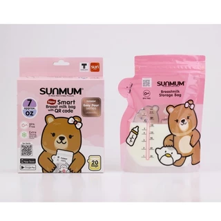 Sunmum ซันมัม ถุงเก็บน้ำนม ถุงแบ่งอาหาร นมผง ลดกลิ่นหืนในนมแม่ เนื้อถุงหนา ตั้งได้ เทง่าย