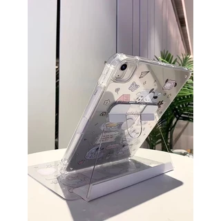 คริสตัล หน้าใส-หลังใส เคสไอแพด gen7/8/9/10.2 air4/5 air6 pro11 pro 12.9 gen10 gen11 MINI6/7 GEN5 6 เคสอะคริลิคฝาขุ่น