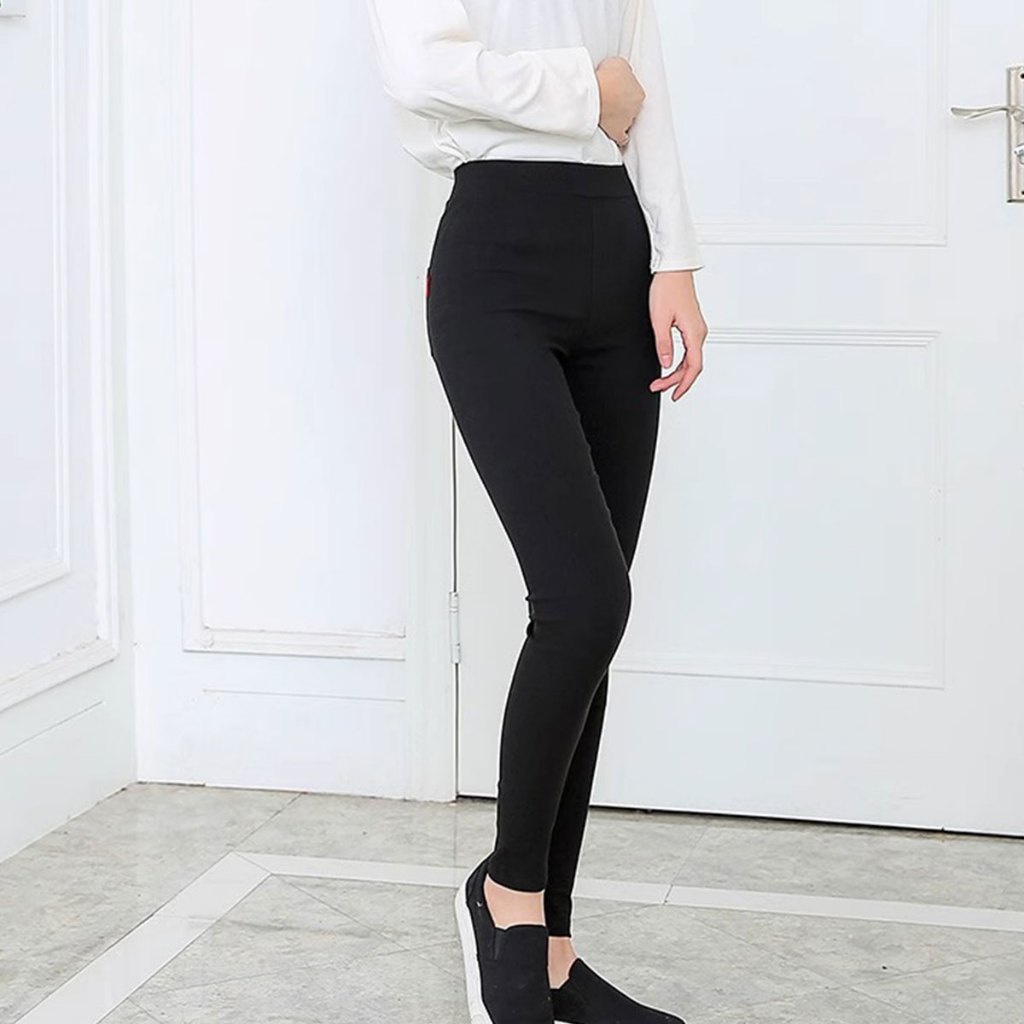 กางเกงยีนส์ ทรงสลิม สีดำ ทรงสวยมาก ใส่สบาย ใส่ทำงานได้ - รูปที่ 4