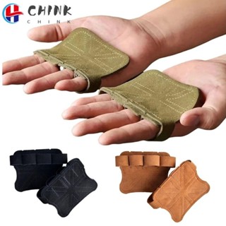 Chink ถุงมือหนังวัว แบบครึ่งนิ้ว กันลื่น 9 สี สําหรับยกน้ําห…