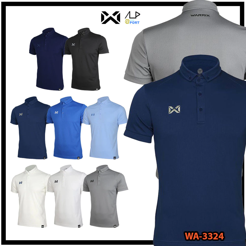 💥ลดโหดเหมือนโกรธใคร!💥 เสื้อโปโล warrix วอริกซ์ รุ่น BUBBLE WA-3324 WA3324 WA-PLA024 S3 แท้ 100