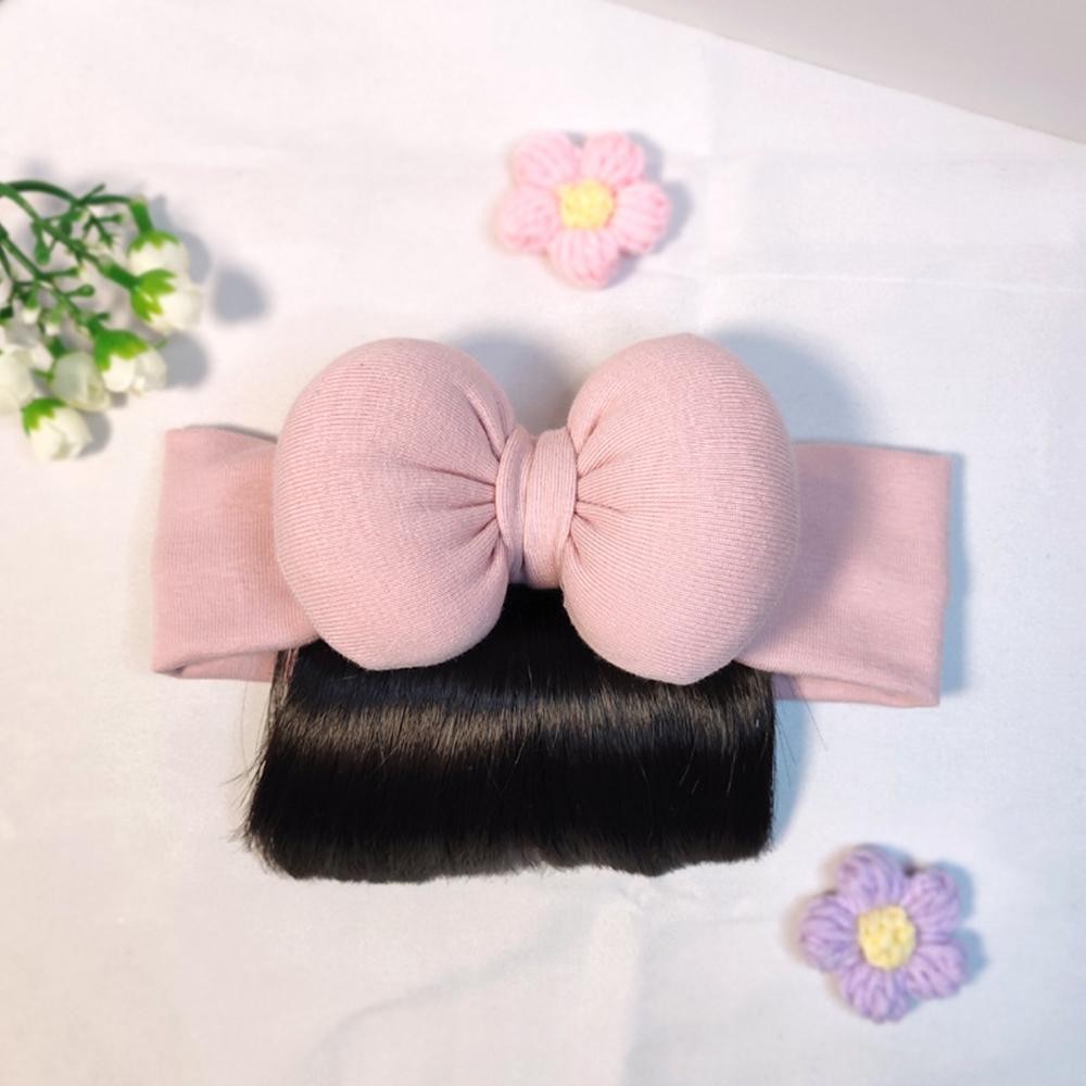 หมวกวิกผมเด็ก CLOUD แบบเจ้าหญิง พร้อมBowknot และHairband สวมใส่ง่ายสบาย สำหรับทารกแรกเกิดและเด็กเล็ก - รูปที่ 4