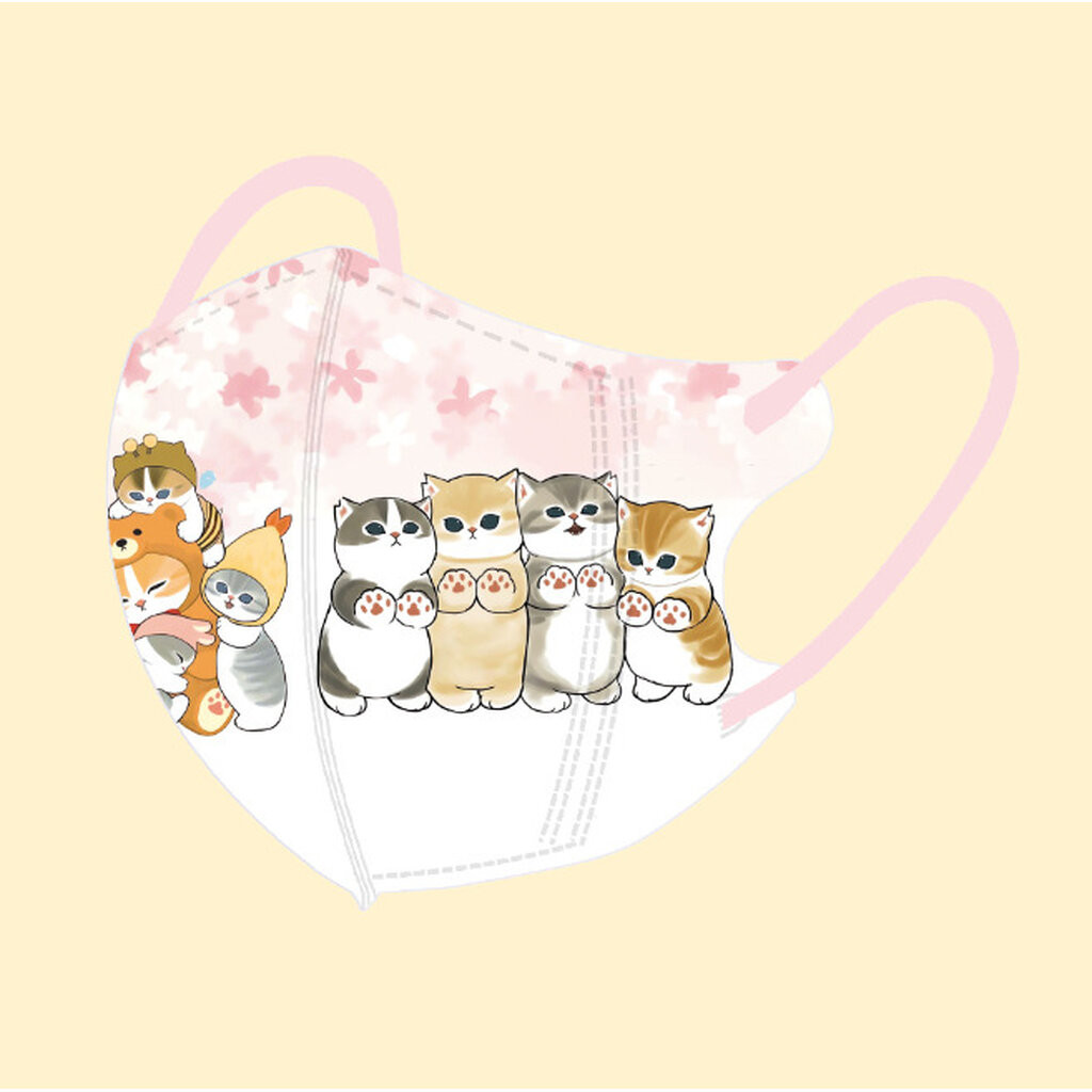 Kid's Dairy แมสเด็กหมูเด้ง แมว ปิกาจู 4-10ขวบ (4ชั้น/ซีลทุกชิ้น/ลายเต็มแผ่น) แมสเด็ก3D(แพค10ชิ้น) MASK หน้ากากอนามัยเด็ก