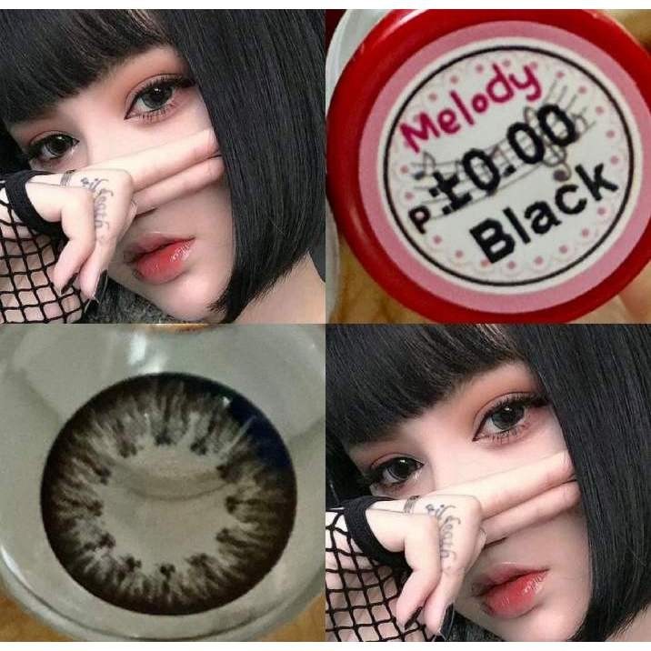 คอนแทคเลนส์ บิ๊กอาย รุ่น Melody ดำ/Black ค่าสายตา (0.00) ราคา ถูกที่สุด ดีลบีเคเค แกลเลอรีภาพที่ 2