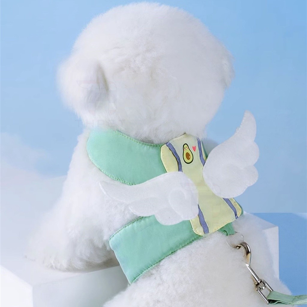 THPET สายจูงหมา สัตว์เลี้ยง ลายปักน่ารัก รูปแบบมีรปีก สีสันสดใส