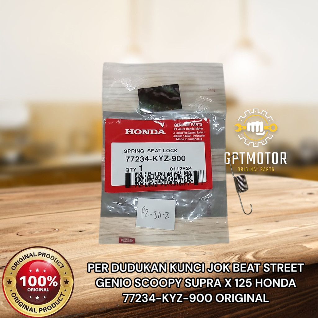 ต้นฉบับ BEAT STREET GENIO SCOOPY SUPRA X 125 HONDA ที่นั่งล็อค MOUNTING SPRING 77234-KYZ-900