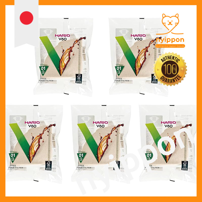 HARIO V60 Paper Filter 01M for 1-2 cups, 500 sheets, Misarashi VCF-01-100M