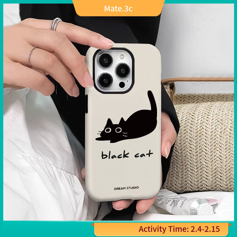 ใหม่ เคสโทรศัพท์มือถือแบบแข็ง กันกระแทก ลายการ์ตูนลูกแมว แนวสร้างสรรค์ แฟชั่น สําหรับ Iphone 15 14Pro 13Pro