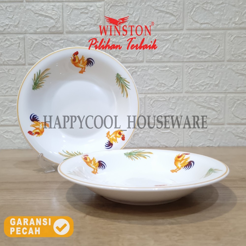 WINSTON 1 ชิ้นจานเซรามิก 9.25in AYAM PADI จานอาหารค่ํา Lontong จาน 23.5 ซม.