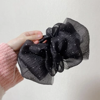 ฝนดาวตก Seersucker คลิป High-End Feel Back Head Plate Fluffy Gypsophila กิ๊บติดผมคลิปฉลามขนาดใหญ่ Headdress