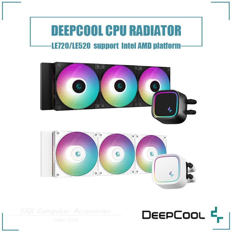 Deepcool LE720/LE520 องค์ประกอบน้ําแข็ง 360 CPU ระบายความร้อนด้วยน้ําอ่างล้างจานหลายแพลตฟอร์มความสาม