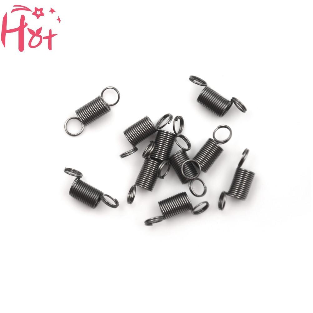 GE 10PCS 15 มม.สแตนเลสสปริงความตึงเครียดขนาดเล็กพร้อมตะขอสําหรับ Tensile DIY Square