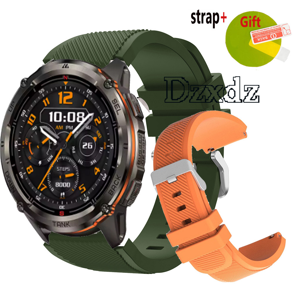 สายรัดสําหรับ KOSPET TANK T3 ULTRA 2 สมาร์ทวอท์ชเปลี่ยนสายรัดข้อมือซิลิโคนสายนาฬิกาอัจฉริยะพร้อมฟิล์