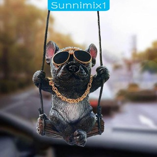 [Sunnimix1] จี้กระจกมองหลังรถยนต์ รูปสุนัข อุปกรณ์เสริม สําหรับบ้าน ออฟฟิศ สวน