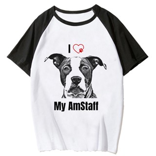 เสื้อยืด พิมพ์ลายการ์ตูน Amstaff top Y2K สไตล์ฮาราจูกุ สําหรับผู้หญิง