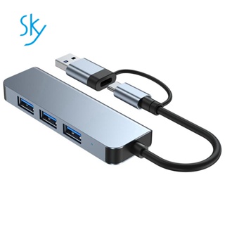 อะแดปเตอร์ฮับ USB 3.0 Type-C 4 พอร์ต USB 2.0 ความเร็วสูง สําหรับคอมพิวเตอร์ PC