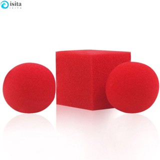 ISITA Close Up Performance Magic Sponge Balls Funny Gadgets Sponges Magic Tricks Sponge Magic Props Magic Show Magician Classical Street Stage Magic Tricks Illusion Magic Red Ball Magic