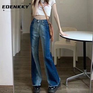 EOENKKY  กางเกงขายาว กางเกงยีสน์ผู้หญิง ทรงหลวม ๆ ตรง Retro Hip Hop Pants 2023 NEW Style  ทันสมัย สบาย พิเศษ fashion A27L0F8 36Z230909