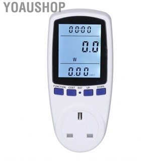 Yoaushop Energy Meter  UK Plug 230V Power Socket Data Storage Accurate Measurement for Home