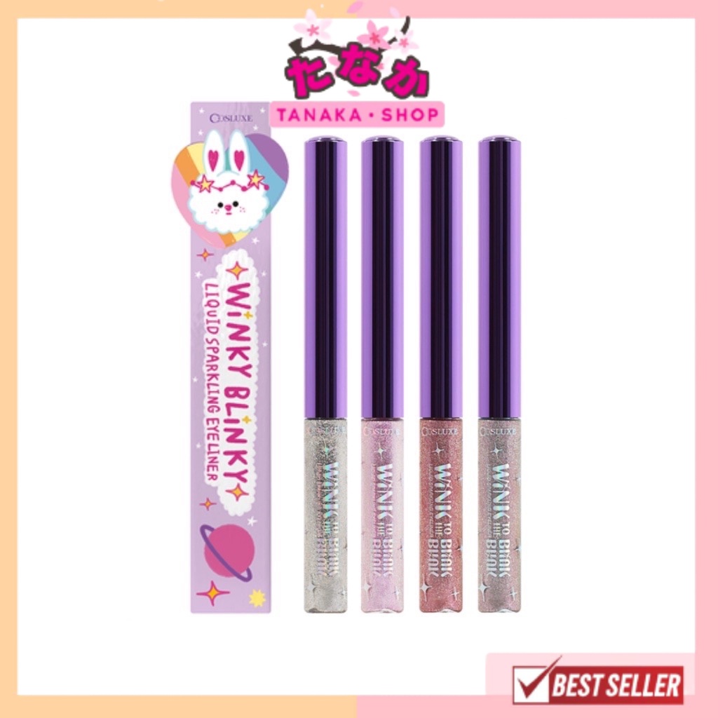 แท้/ดีลสุดคุ้ม (1ชิ้น) COSLUXE Wink To The Blink Blink-Winky Blinky Liquid Sparkling Eyeliner 3 ml. อายไลน์เนอร์