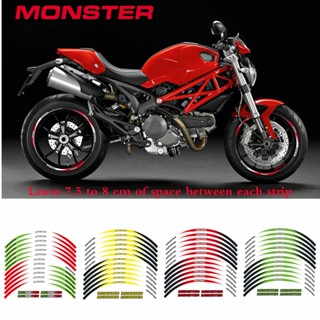 สติกเกอร์ติดขอบล้อรถจักรยานยนต์ Ducati monster ขนาด 56.6 ซม.