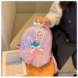 Shopkeepers selection# New girls Princess Aisha sequins kindergarten out-of-town backpack three-dimensional fashion Western style princess dress bow 9.12N