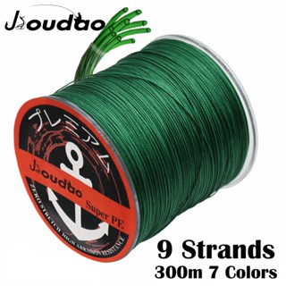 Jioudao X9 สายเอ็นตกปลาถัก PE หลากสี 300 ม. 20 45 60 85 110 150 200LB 9 เส้น