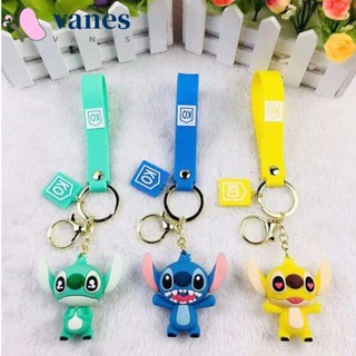 Vanes1 พวงกุญแจซิลิโคน จี้ตุ๊กตาอนิเมะ Stitch น่ารัก สําหรับห้อยกระเป๋า