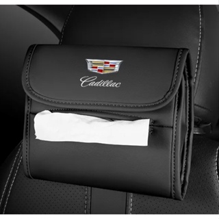 CT6 XT4 XT5 LYRIQ XT6 ESCALADE ATS CTS XTS SRX CT4 CT5 car seat rear hanging storage box sun visor hanging leather tissue bag