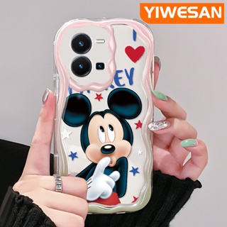 เคสโทรศัพท์มือถือ ซิลิโคนนิ่ม ใส กันกระแทก ลายการ์ตูนมิกกี้เมาส์ สีสันสดใส สําหรับ vivo Y35 5G Y36 5G Y35