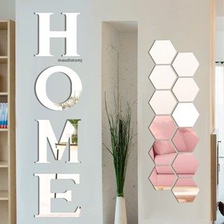 Maud สติกเกอร์กระจกอะคริลิค 3D สําหรับติดตกแต่งผนังบ้าน 16 ชิ้น EN
