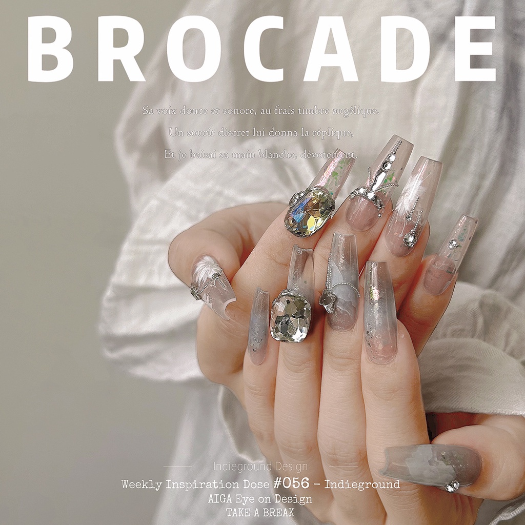 Aurora Cloud Brocade Powder ผงโอปอล ประกายเลื่อม ขนาดใหญ่ หลากสี สไตล์ญี่ปุ่น สําหรับตกแต่งเล็บ ราคา ถูกที่สุด ดีลบีเคเค แกลเลอรีภาพที่ 2