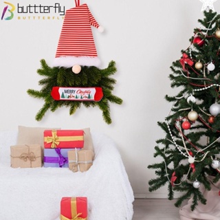 Buttterfly โนมคริสต์มาส แบบพลาสติก ไร้หน้า สําหรับแขวนตกแต่งบ้าน