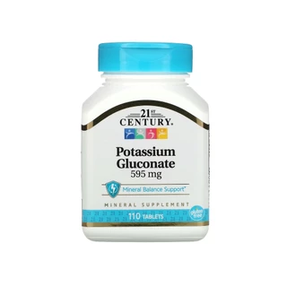 📢พร้อมส่ง 🔔 21st Century Potassium Gluconate, 595 mg, 110 Tablets