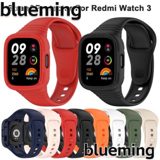 Blueming2 สายนาฬิกาข้อมือ ซิลิโคนนิ่ม ป้องกันหน้าจอ อุปกรณ์เสริม สําหรับ Redmi Watch 3 Smart Watch