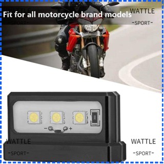 Wattle ไฟเบรกท้ายรถจักรยานยนต์ LED 12V อะลูมิเนียมอัลลอย กันน้ํา สีขาว