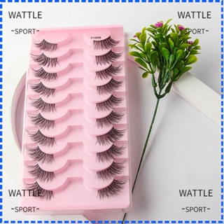 Wattle ขนตาปลอม แบบครึ่ง ดูเป็นธรรมชาติ 10 คู่