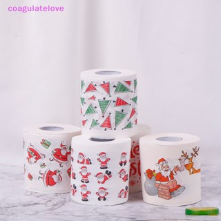 Coagulatelove ม้วนกระดาษทิชชู่ ลายซานตาคลอส คริสต์มาส สําหรับตกแต่งบ้าน ห้องน้ํา [ขายดี]