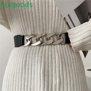 Mxgoods เข็มขัดโซ่พู่ สไตล์พังก์ หรูหรา สําหรับผู้หญิง