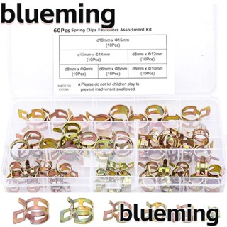 Blueming2 แคลมป์สปริงท่อสุญญากาศ แรงดันต่ํา 6 มม. 9 มม. 10 มม. 12 มม. 14 มม. 15 มม. 6 ขนาด 60 ชิ้น