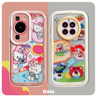 เคสโทรศัพท์มือถือ กันกระแทก ลาย Toy Story Buzz Kitty Cat พร้อมสายคล้อง สําหรับ Huawei Mate30 Mate40 Mate50 P40 P50 P60 Pro