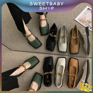 Sweetbaby💋ส่งเร็ว🚚รองเท้าแมรี่เจน รองเท้าหนัง ขนาดเล็ก สวมใส่สบาย แฟชั่นฤดูใบไม้ผลิ และฤดูร้อน สไตล์เรโทร 2023