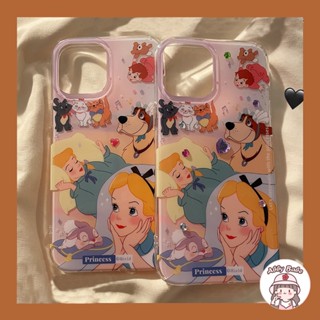 เคส TPU นิ่ม ปิดด้านหลัง ลายการ์ตูนเจ้าหญิงนอนหลับ กันฝุ่น แวววาว สําหรับ IPhone 14 Pro Max 12 11 Pro Max X XR 7Plus