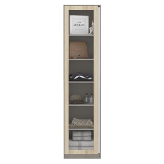 [กทม. 3-5 วัน ส่ง] Koncept furniture ตู้เสื้อผ้าบานเปิด รุ่น Blox สีไม้อ่อน (50x59x210 ซม.)