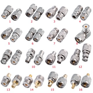 อะแดปเตอร์เชื่อมต่อ PL259 SO239 UHF to N UHF BNC SMA Male Plug 1 ชิ้น &amp;amp; อะแดปเตอร์แปลงโคแอกเชียล RF แจ็คตรง ตัวเมีย