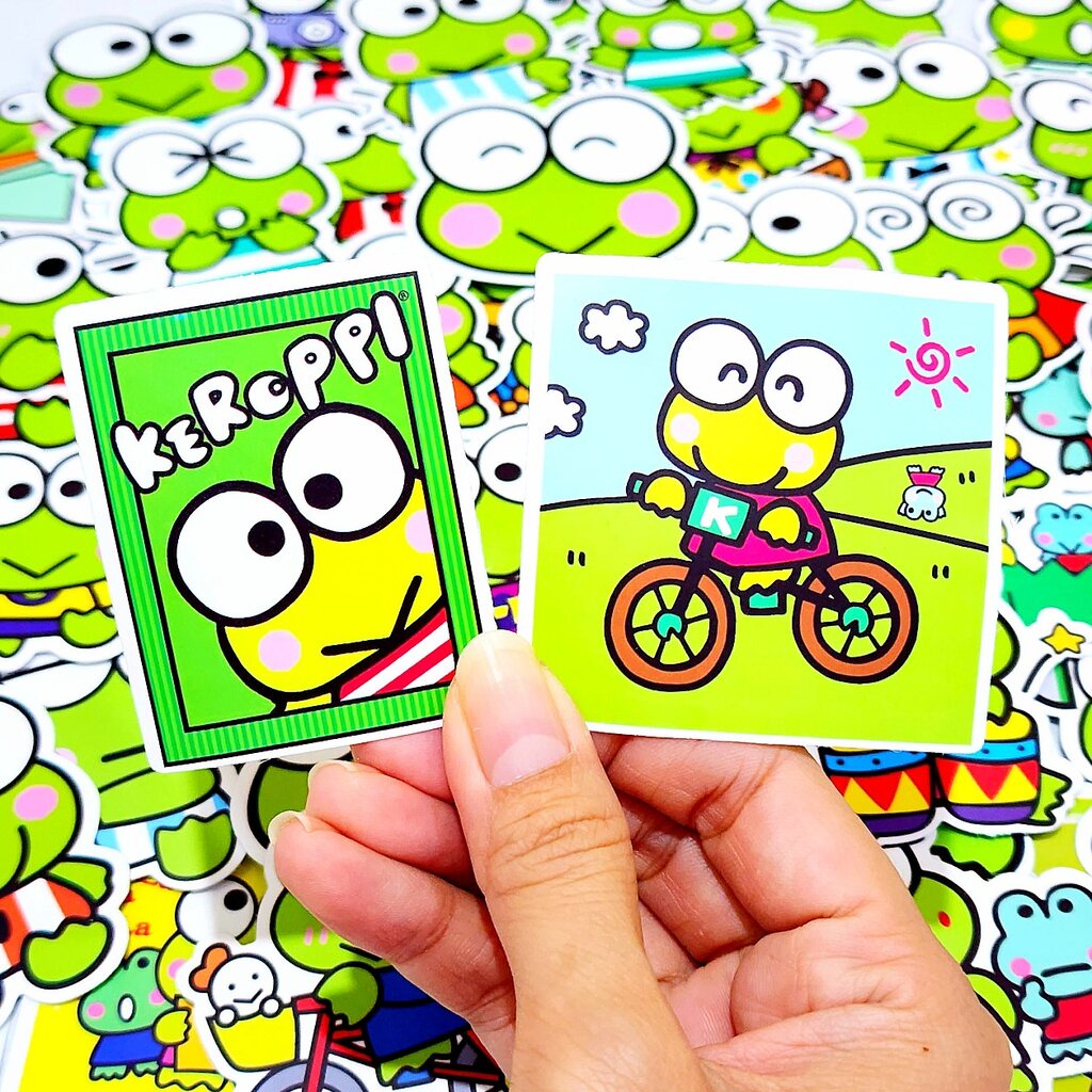 สติ๊กเกอร์ กบ เคโระ Kero (เต็มตัว) ติดแน่น กันน้ำ ติดกระเป๋าเดินทาง โน้ตบุ้ค (50 ชิ้น)