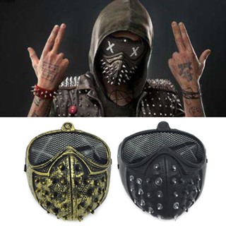 【จัดส่ง】ดูหน้ากากสุนัข Punk Rivet Mask PARTY Punk Devil COSPLAY Masquerade Half Face เครื่องแต่งกาย Props สำหรับปาร์ตี้ฮาโลวีน