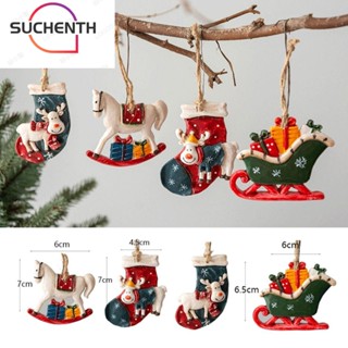 Suchenth จี้เรซิ่น รูปต้นคริสต์มาส แฮนด์เมด สําหรับตกแต่งบ้าน 2 ชิ้น